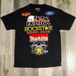 rare Vintage Mens DEEGAN Tshirt Metal Mulisha x Rockstar